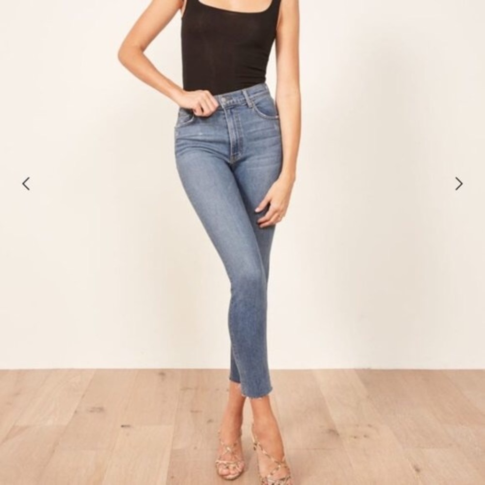 REFORMATION High and Skinny Jean in Catalina